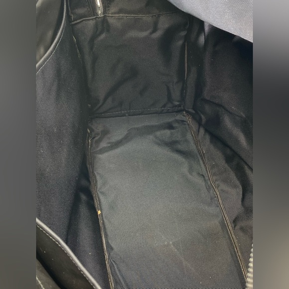 DunHill Leather Black Computer Shoulder Work Business Bag Messenger France Zip - Picture 11 of 16